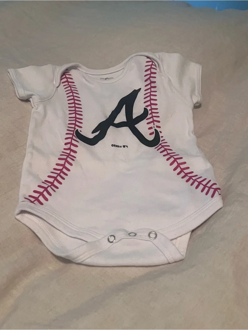 Atlanta Braves baby onesie 18M